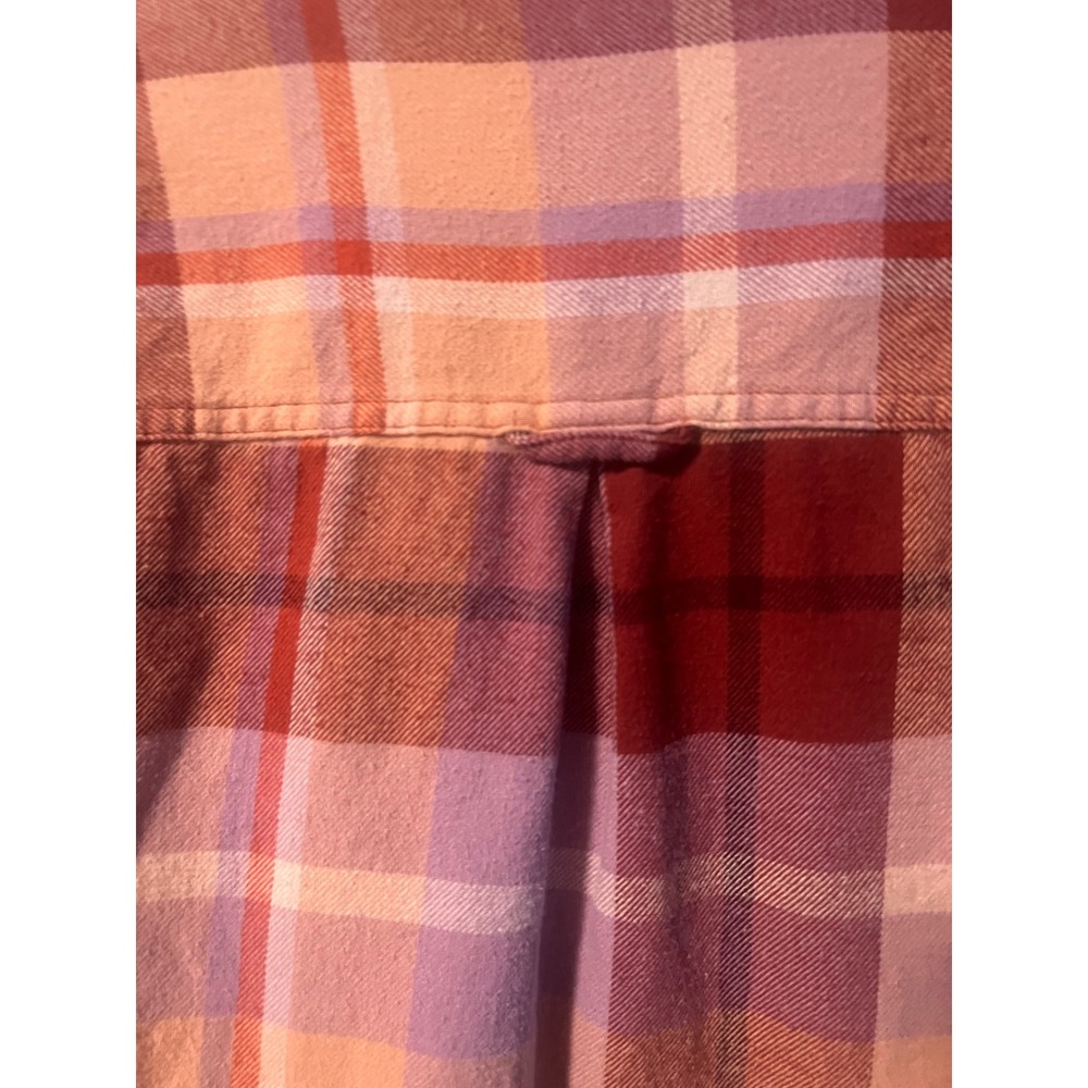 Old Navy Flannel Boyfriend Shirt Womens XS Pink Plaid - Picture 5 of 6